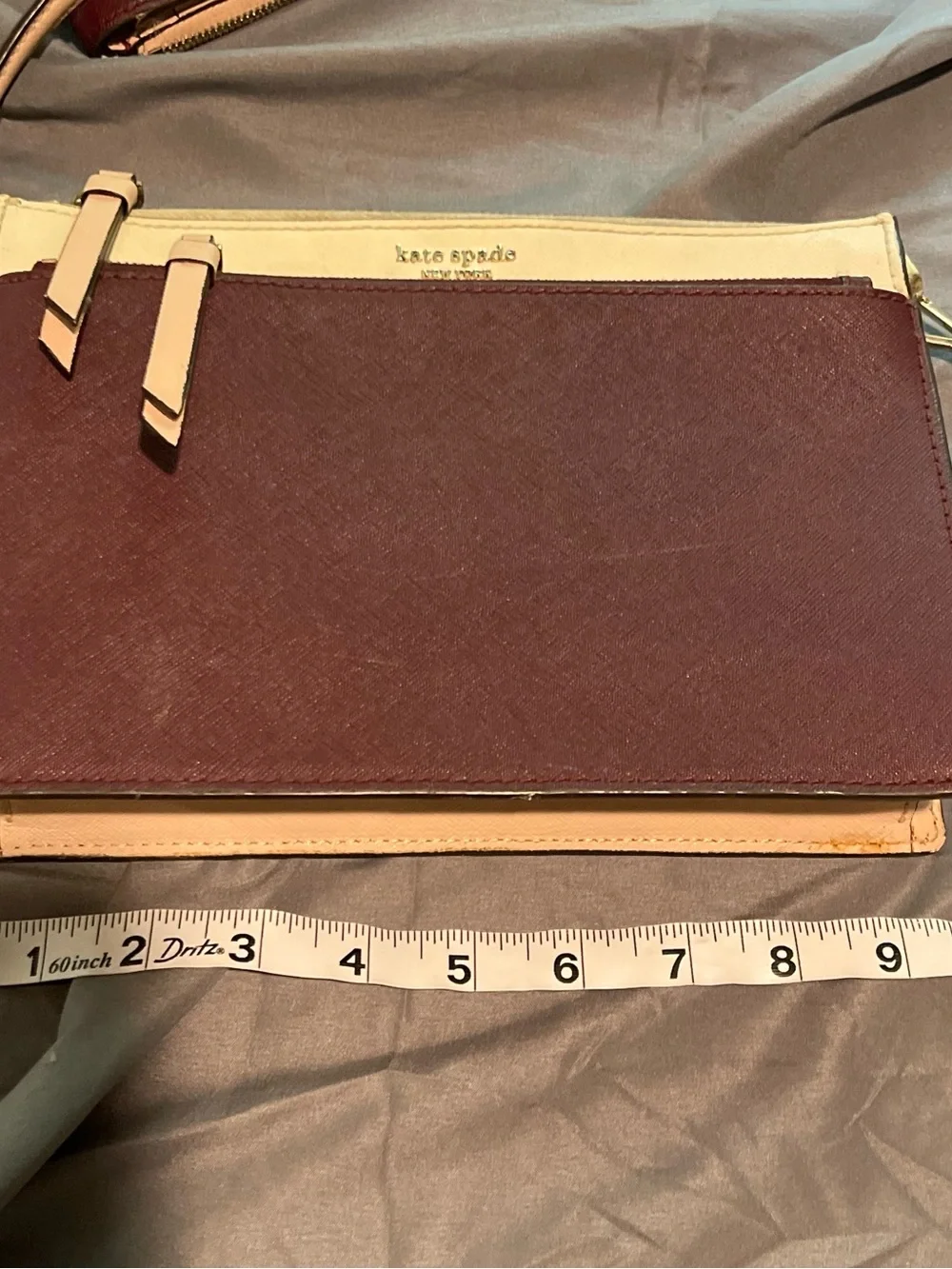 kate spade Two-Tone Wine and Blush Crossbody with Matching wallet